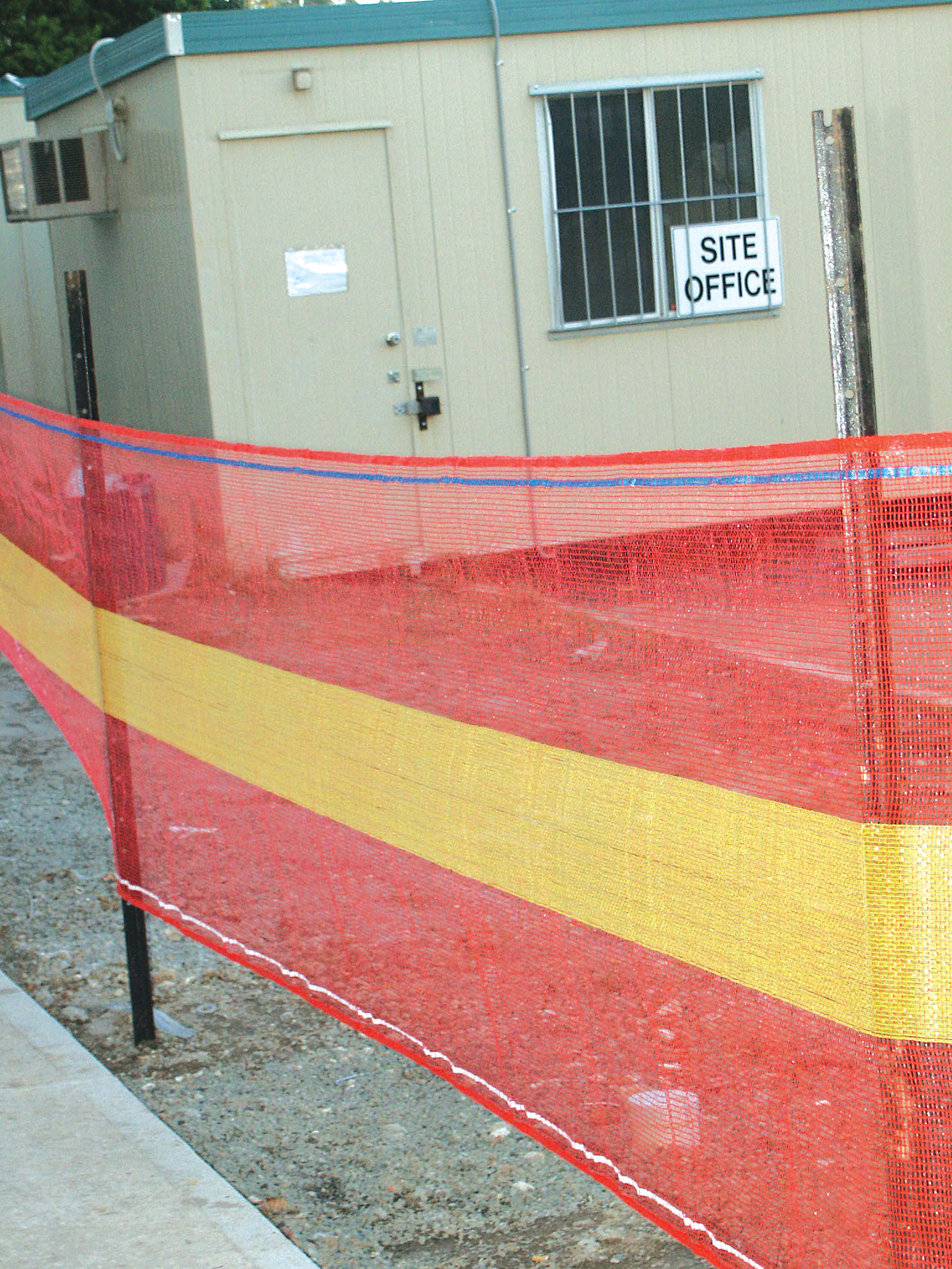 Economy Knitted Barrier Fence in Use