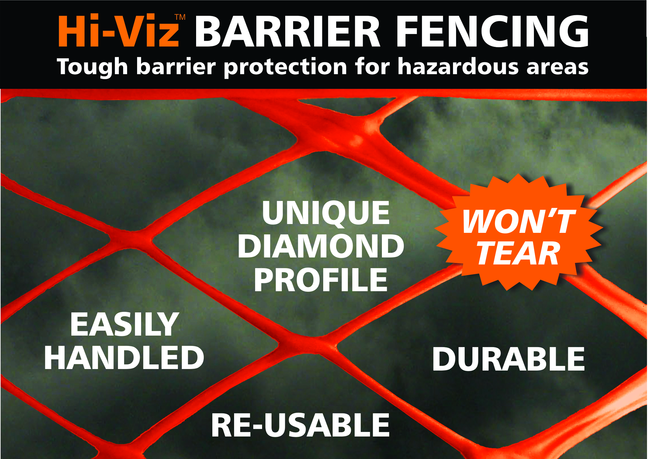 Hi-Vis Barrier Fence Ad