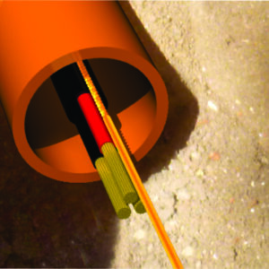 Orange Braided Pull Through Rope Illustration