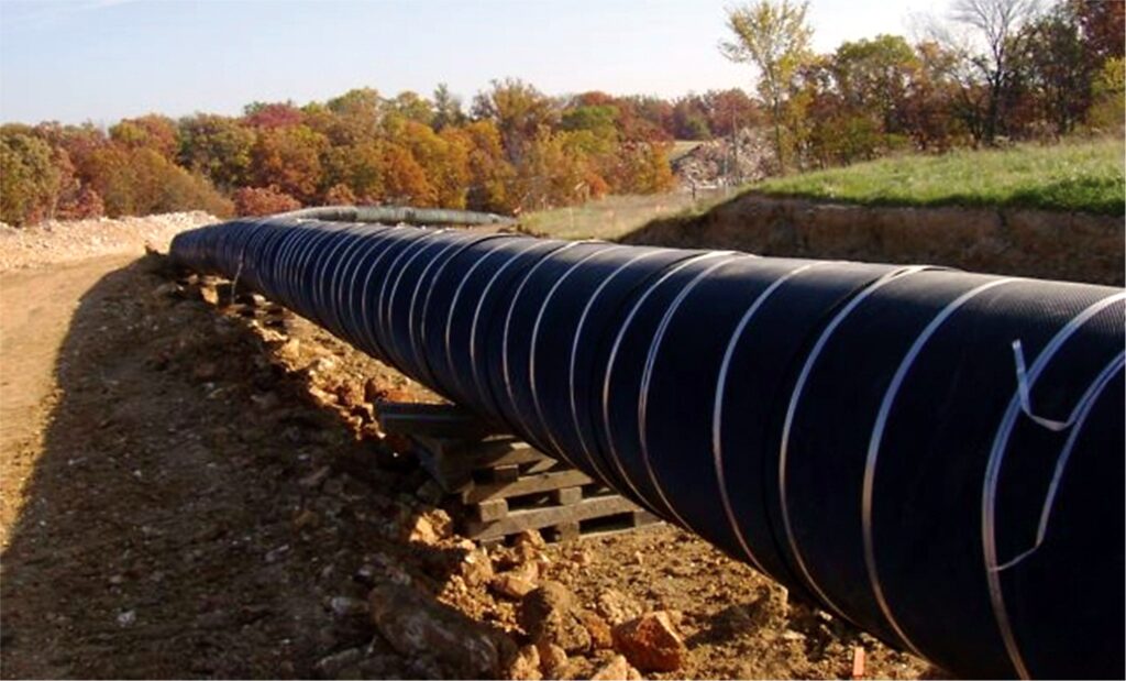 pipe wrapped in rockshield