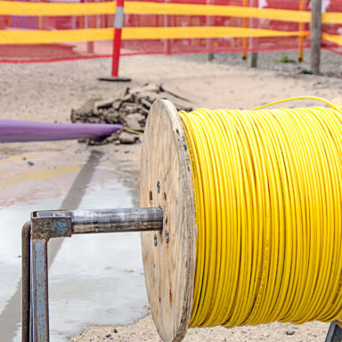 Yellow Copperhead Wire in a barrel