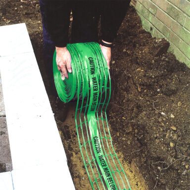 Laying Detectamesh on the ground