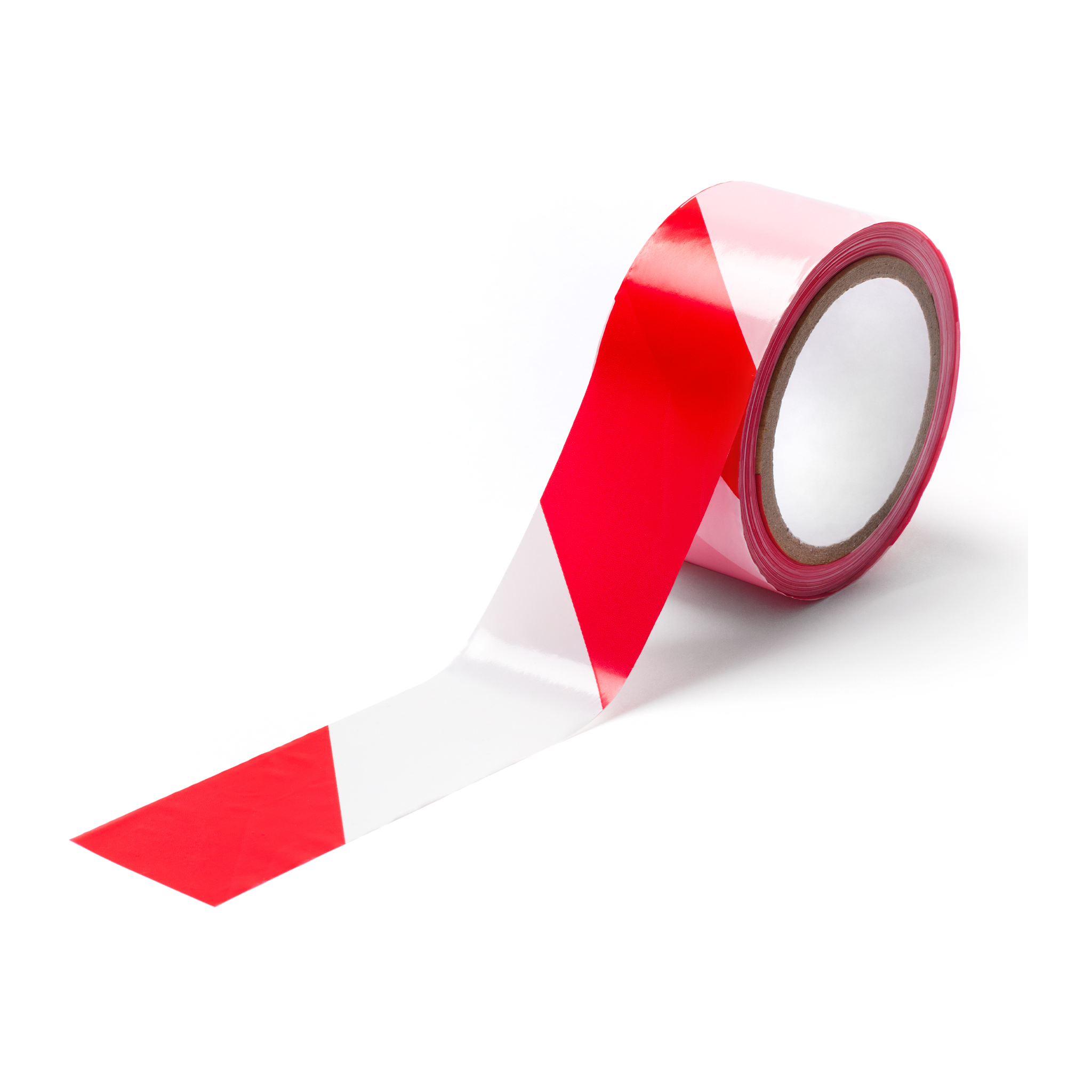 Red and White Diagonal Stripe Safety Tape