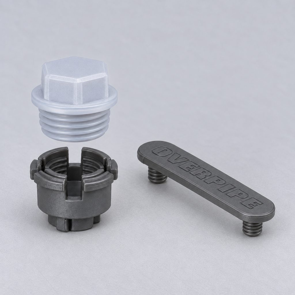 Overpipe clip & plug connector