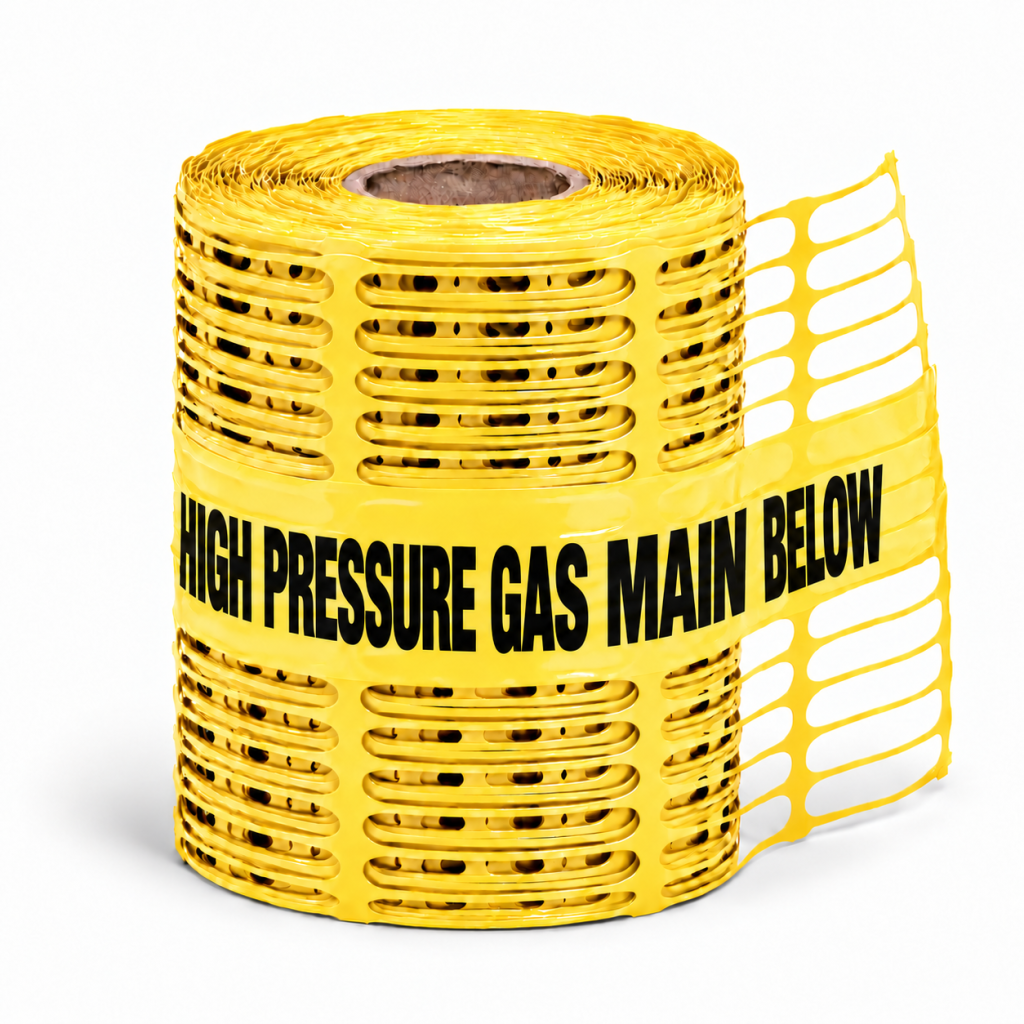 High Pressure Gas Main FairWarning® Non-Detectable Underground Warning Mesh